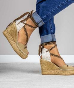 Alpargata con cuña Dolores Mushroom.