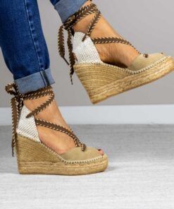 Alternative view of Alpargata con cuña Dolores Mushroom.