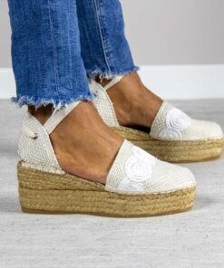 Alpargata con cuña Alma Blanco.