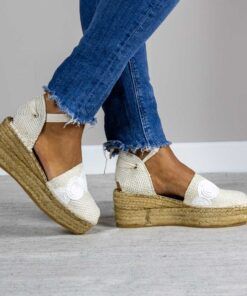 Alternative view of Alpargata con cuña Alma Blanco.