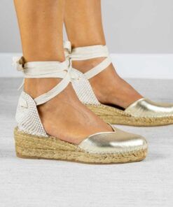 Alpargata con cuña Emma Oro.