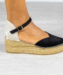 Alpargata con cuña Julia NegraTM pulsera.