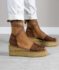 Alternative view of Alpargata con cuña Clara Cuero.