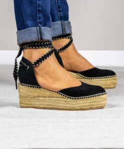 Alpargata con cuña Carla Negro New.