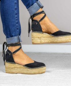 Alternative view of Alpargata con cuña Carla Negro New.