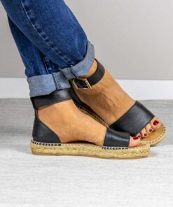 Alternative view of Alpargata plana Vanesa Negra.