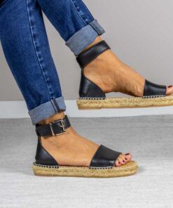 Alpargata plana Vanesa Negra.