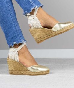 Alpargata con cuña Greta TM Oro