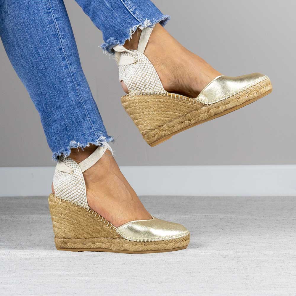 Alpargata con cuña Greta TM Oro