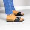 Calzado bio de mujer modelo Alba color negro con suela confortable Maretas