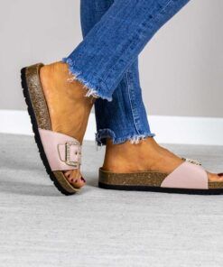 Calzado bio de mujer modelo Alba color rosa con suela confortable Maretas