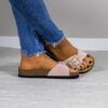 BioAlbaRosa5 Calzado bio de mujer modelo Alba color rosa con suela confortable Maretas